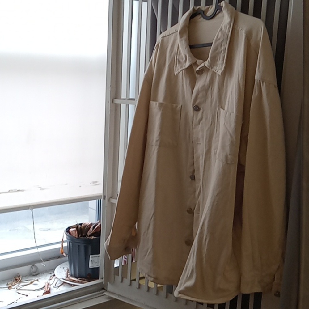 *last day - moving sale* Oversized cream denim jacket